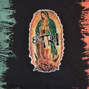 Vintage El Tri Mexican Rock Band Tapestry Lady Guadalupe Virgin Mary